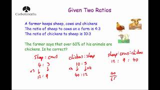 Given Two Ratios  Corbettmaths [upl. by Eanel]