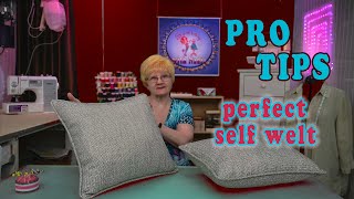 SECRETS FOR MAKING PILLOW WITH PERFECT INVISIBLE WELT JOINT and POLY FIBER FILL [upl. by Aitnom]