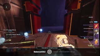 SE quotBalanced Diet quot Master Challenge  Destiny 2 TheFinalShape [upl. by Megen848]