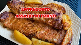 ENTRECOSTO ASSADO NO FORNO [upl. by Icken]