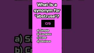 synonym for quotabstrusequotshortsfeed englishquiz quiz [upl. by Roxanne928]