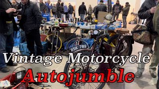 Motorcycle Autojumble  Vintage Motorcycle Club Autojumble SomersetFebruary 2022 [upl. by Stoops738]