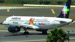 Volaris Airbus A320 XAVOM Takeoff from Los Angeles LAX on Runway 24L [upl. by Hserus936]