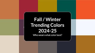 Pantone 2025  Fall  Winter Colors [upl. by Haorbed827]