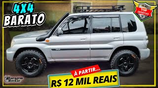 LISTA 10 COM OFERTAS DE 4X4 de BELINA à PAJERO BARATO a VENDA À PARTIR DE 12 MIL Rockar jipe4x4 [upl. by Norabal]