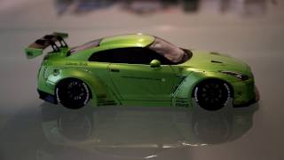 Green Nissan GTR R35 Liberty Walk 1 18 Ignition [upl. by Oslec]