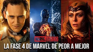 La Fase 4 de Marvel Studios de Peor a Mejor  Top [upl. by Dublin]