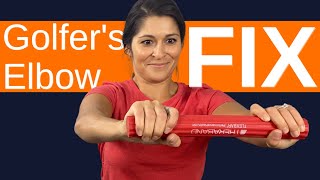 Best Golfers Elbow Exercise for Elbow Pain Relief  Medial Epicondylitis [upl. by Innep]