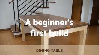 DIY Dining Table A beginners first build [upl. by Ttebroc]