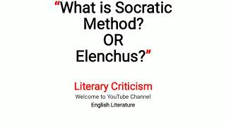 What is Socratic Method  Elenchus Meaning  What is Elenchus with Examples  Urdu Hindi [upl. by Meeks557]