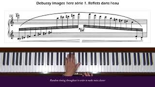 Debussy Images Reflets dans leau Piano Tutorial Part 4 [upl. by Briana633]