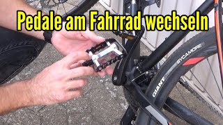 Fahrrad Pedale wechseln Fahrrad Pedale lösen Richtung Fahrrad Pedale montieren Gewinde [upl. by Enirbas371]