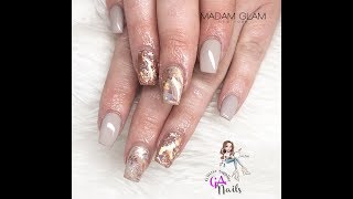 Removal  Acrylic overlay  natural nails  glitterarty  madam glam [upl. by Maddalena825]