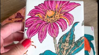 Floral Summer Coasters DIY🌺 [upl. by Slifka]