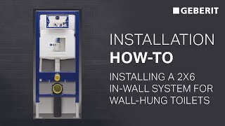 Installation HowTo Installing a Geberit system in a 2x6 wall [upl. by Nwadal]