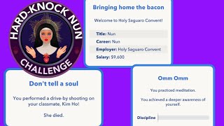 HOW TO COMPLETE THE HARD KNOCK NUN CHALLENGE  become a nun  Bitlife [upl. by Concoff489]