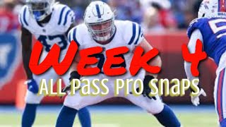 Bernhard Raimann NFL Debut All Pass Pro Snaps [upl. by Asoral]