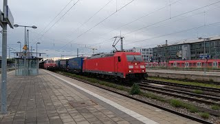 Zahlreiche Güterzüge und Baustellenverkehr am Münchner Ostbahnhof mit BR185 BR218 🌈SBahn Class77 [upl. by Johnston]