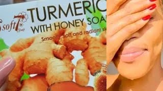 Soft 7 Tumeric Soap Best soap for acne spots hyperpigmentation and glowing skin [upl. by Ahsot]