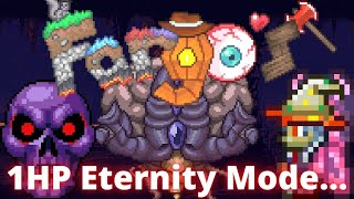 Thousands of Deaths Terraria Fargos Mod 1HP Eternity Mode Playthrough 2 [upl. by Ytteb988]