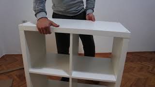 How to Assemble Ikea Kallax 4 Cubes Shelf [upl. by Vanya]