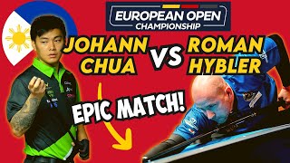 Johann Chua vs Roman Hybler  2023 European Open Pool Championship  Match Highlights [upl. by Bartko]