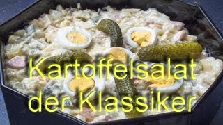 Kartoffelsalat der Klassiker mit Gurke Ei Fleischwurst und Apfel [upl. by Ramburt]