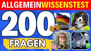 XXLAllgemeinwissenstest mit 200 Fragen  Wissensmarathon Quiz aus 10 Gebieten [upl. by Sirkin]