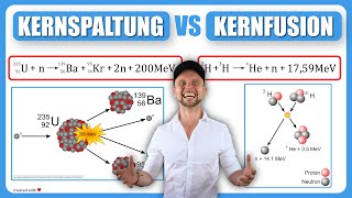 💥 Kernspaltung vs Kernfusion 💥  Einfach erklärt [upl. by Eihtur]