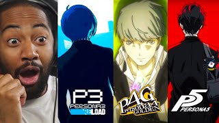 JRPG Fan Reacts to EVERY Persona Opening [upl. by Ahsekad]