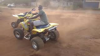 Suzuki ltr 450 and Suzuki ltz 400 doing donuts [upl. by Bari]