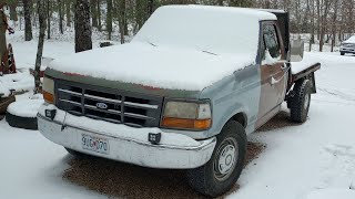 1994 Ford F250 73 IDI cold start 2°F [upl. by Roderick661]