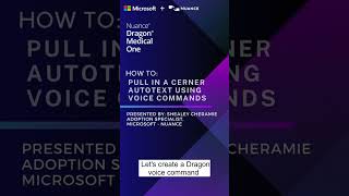 How to Pull in a Cerner AutoText using voice commands with Dragon Medical One [upl. by Nellaf484]