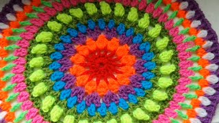 Easy Crochet Sunshine Mandala for Beginners Part 1 CAL Crochet along [upl. by Essex277]