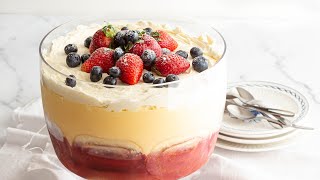 Super Easy Australian Trifle with Custard Simplified Recipe [upl. by Alikahs]