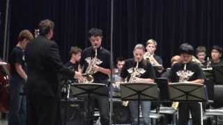 Fowler Middle School Beginning Jazz Band performs quotJames Bond Themequot  May 29 13 [upl. by Ecinnahs886]