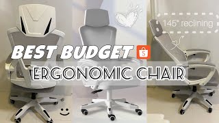 BUDGET FRIENDLY ERGONOMIC CHAIR  unboxing amp set up  shopee finds [upl. by Aldrich]