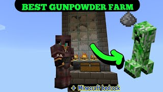 BEST CREEPER and GUNPOWDER farm Minecraft bedrock Xbox  Nintendo Switch  Windows 10  PS4 [upl. by Lenrad133]