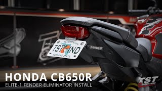 How to install an Elite1 Fender Eliminator on a 20192020 Honda CB650R  CBR650R by TST Industries [upl. by Fae]