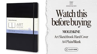 Test and Review Moleskine Art Sketchbook Hard Cover A4 PlainBlank [upl. by Trace628]