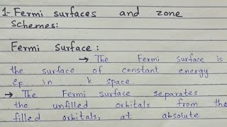 Fermi surfacezone schemeExtended zone schemeReduced zone schemeperiodic zone schemefermi [upl. by Salangia929]