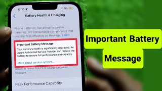 iPhone  Important Battery Message Your batterys health is significantly degraded Problem [upl. by Amelie759]