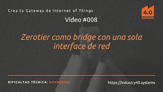 Zerotier como bridge con una sola interface de red [upl. by Alric162]