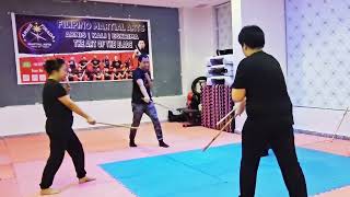 Arnis Tirada working on 12 basic strikes [upl. by Eltsirhc]