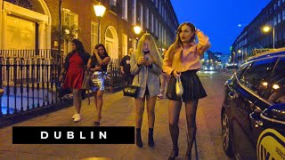 Dublin Ireland Nightlife After 10pm Walking Tour 4K 60fps [upl. by Nnylsia]