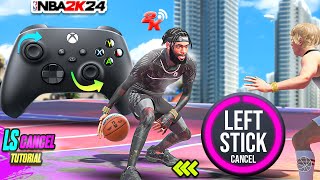 How to LEFT STICK Cancelthe EASIEST WAY in NBA2K24  CHAINMENT  comp dribble tutorial [upl. by Lanfri373]