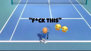 Poofesure Wii Sports Tennis funniest moments [upl. by Enomsed]