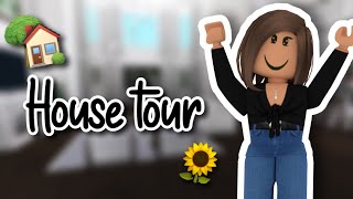 House tour FULLY DECORATED  Roblox Bloxburg Family Roleplay  WITH VOICE [upl. by Anividul]