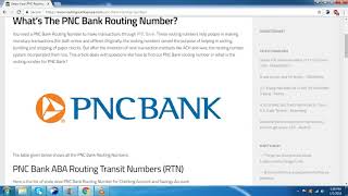 How to find the PNC Bank Routing Number [upl. by Saxela]