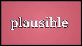 Plausible Meaning [upl. by Roti]